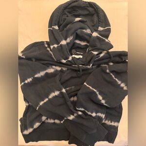 Black and White Tie-Dye Hoodie